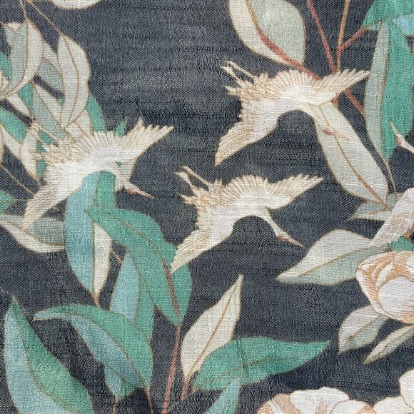 Lauren Conrad Womens sz XL Top Gray Floral Flared Sleeve Button Open Back Blouse - Picture 7 of 13